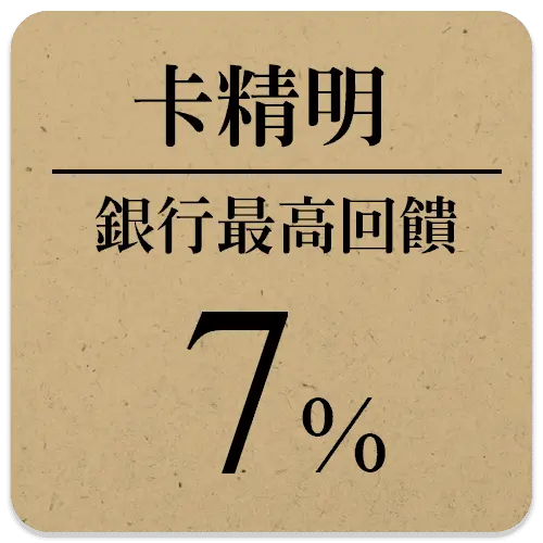 卡精明7%回饋
