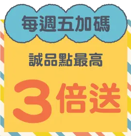 週五點數三倍送